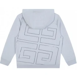 Givenchy Sweatshirts-- Pale Blue Hooded Sweatshirt - Exclusive Luxury Collection - Avvenice
