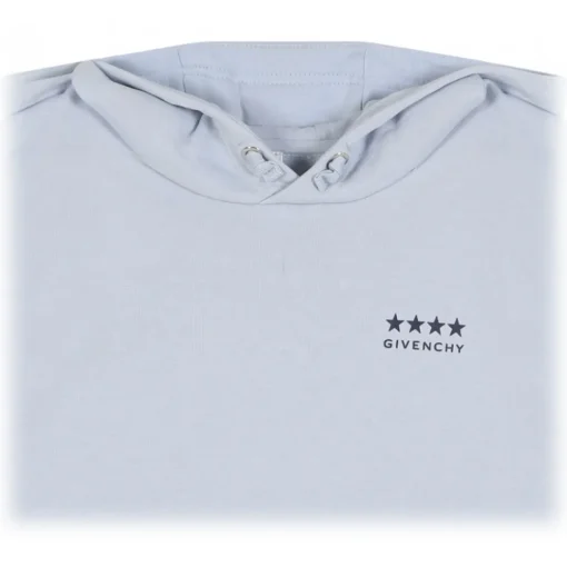 Givenchy Sweatshirts-- Pale Blue Hooded Sweatshirt - Exclusive Luxury Collection - Avvenice