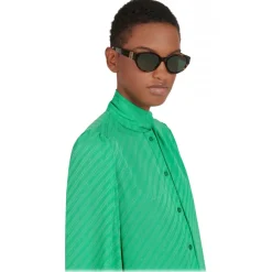 Givenchy Eyewear Sunglasses & Eyewear-Givenchy - Sunglasses GV3 Round in Acetate - Dark Havana Green - Sunglasses - - Avvenice