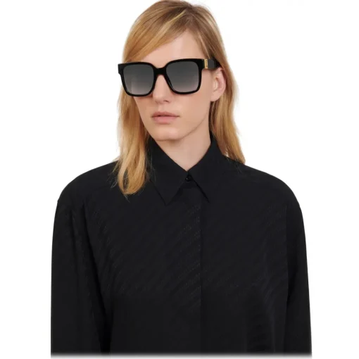 Givenchy Eyewear Sunglasses & Eyewear-Givenchy - Sunglasses GV3 Square in Acetate - Black Grey - Sunglasses - - Avvenice