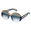 Givenchy Eyewear Sunglasses & Eyewear-Givenchy - Sunglasses Round Oversize Silhouette in Optyl - Blue Brown - Sunglasses - - Avvenice