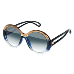Givenchy Eyewear Sunglasses & Eyewear-Givenchy - Sunglasses Round Oversize Silhouette in Optyl - Blue Brown - Sunglasses - - Avvenice