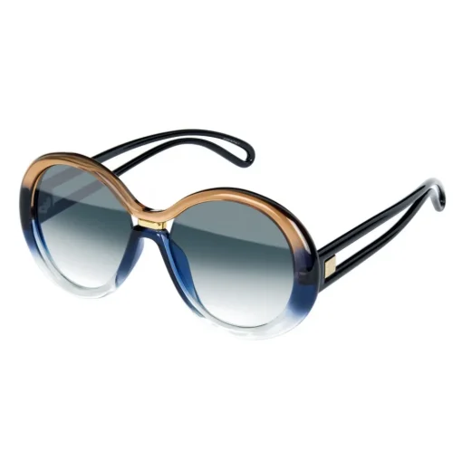 Givenchy Eyewear Sunglasses & Eyewear-Givenchy - Sunglasses Round Oversize Silhouette in Optyl - Blue Brown - Sunglasses - - Avvenice