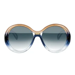Givenchy Eyewear Sunglasses & Eyewear-Givenchy - Sunglasses Round Oversize Silhouette in Optyl - Blue Brown - Sunglasses - - Avvenice