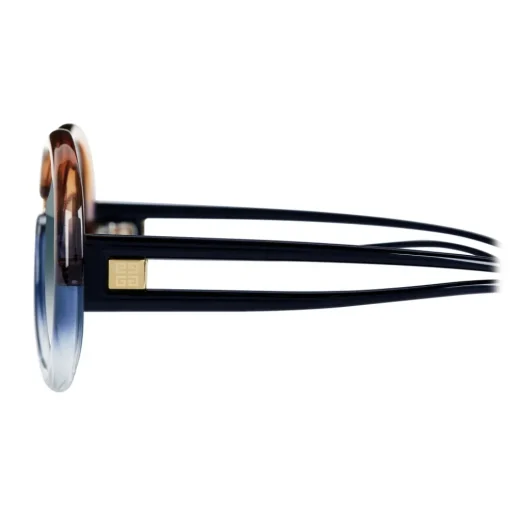Givenchy Eyewear Sunglasses & Eyewear-Givenchy - Sunglasses Round Oversize Silhouette in Optyl - Blue Brown - Sunglasses - - Avvenice