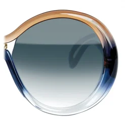 Givenchy Eyewear Sunglasses & Eyewear-Givenchy - Sunglasses Round Oversize Silhouette in Optyl - Blue Brown - Sunglasses - - Avvenice