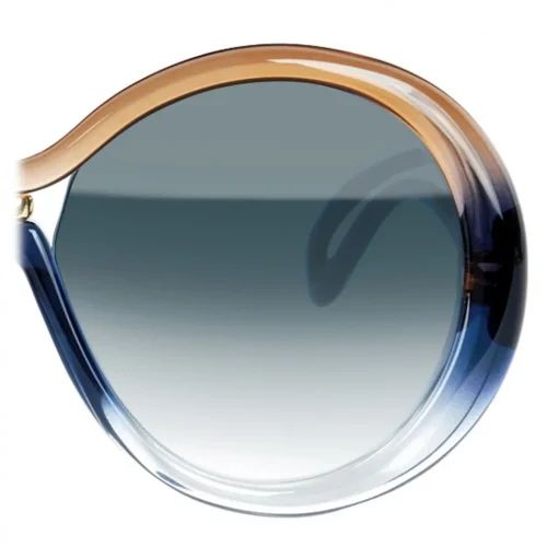 Givenchy Eyewear Sunglasses & Eyewear-Givenchy - Sunglasses Round Oversize Silhouette in Optyl - Blue Brown - Sunglasses - - Avvenice