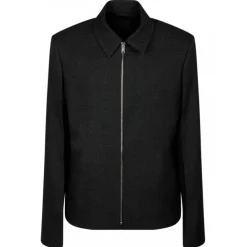 Givenchy Jackets-- Virgin Wool Grey Melange Short Jacket - Exclusive Luxury Collection - Avvenice