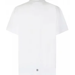 Givenchy T-shirt-- White Cotton Rhinestones Logo Print T-Shirt - Exclusive Luxury Collection - Avvenice
