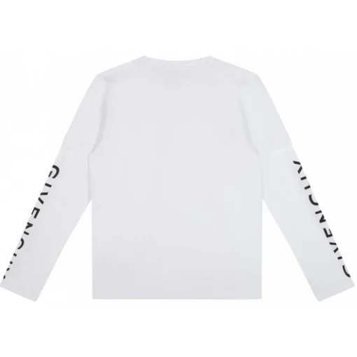 Givenchy T-shirt-- White Long-Sleeved Logo T-Shirt - Exclusive Luxury Collection - Avvenice