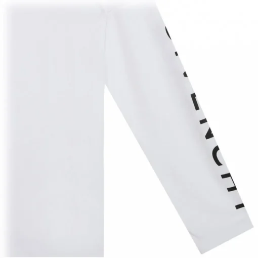 Givenchy T-shirt-- White Long-Sleeved Logo T-Shirt - Exclusive Luxury Collection - Avvenice