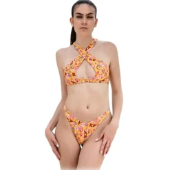Grace - Grazia Di Miceli Swimwear-- "Kyoto" Crossover Bikini with Sensoji Print - Luxury Collection - Made in Italy - High Quality - Avvenice