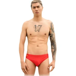 Grace - Grazia Di Miceli Swimwear-- Red Osaka Men's Briefs - Luxury Collection - Made in Italy - High Quality - Avvenice