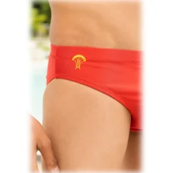 Grace - Grazia Di Miceli Swimwear-- Red Osaka Men's Briefs - Luxury Collection - Made in Italy - High Quality - Avvenice