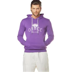 Grace - Grazia Di Miceli Sweatshirts-- Men's Grace Hooded Sweatshirt - Luxury Collection - Made in Italy - High Quality - Avvenice