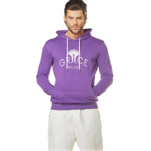 Grace - Grazia Di Miceli Sweatshirts-- Men's Grace Hooded Sweatshirt - Luxury Collection - Made in Italy - High Quality - Avvenice