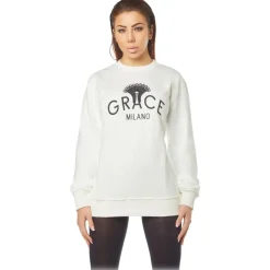 Grace - Grazia Di Miceli Sweatshirts-- Marco Women's Crew Neck Sweatshirt - Luxury Collection - Made in Italy - High Quality - Avvenice