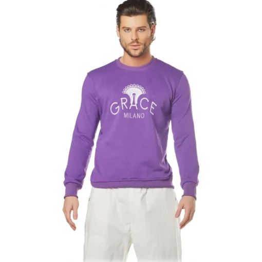 Grace - Grazia Di Miceli Sweatshirts-- Men's Grace Crew Neck Sweatshirt - Luxury Collection - Made in Italy - High Quality - Avvenice
