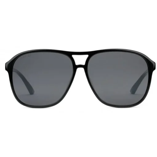 Gucci Eyewear Sunglasses & Eyewear-Gucci - Acetate Aviator Sunglasses with Optimal Fit - Acetate Black Lenses Grey - - Avvenice