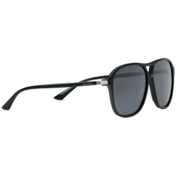 Gucci Eyewear Sunglasses & Eyewear-Gucci - Acetate Aviator Sunglasses with Optimal Fit - Acetate Black Lenses Grey - - Avvenice