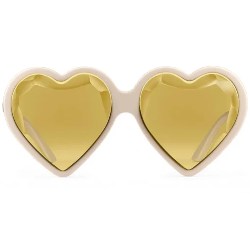 Gucci Eyewear Sunglasses & Eyewear-Gucci - Acetate Heart Sunglasses - Ivory Heart - - Avvenice