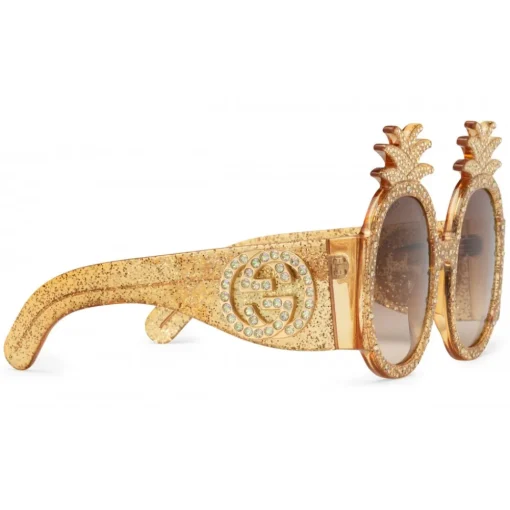 Gucci Eyewear Sunglasses & Eyewear-Gucci - Acetate Sunglasses with Pineapple Pattern - - Avvenice