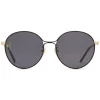 Gucci Eyewear Sunglasses & Eyewear-Gucci - Aviator Metal Sunglasses - Black Metal with Gold Details - - Avvenice