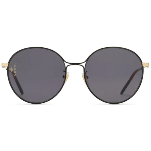 Gucci Eyewear Sunglasses & Eyewear-Gucci - Aviator Metal Sunglasses - Black Metal with Gold Details - - Avvenice