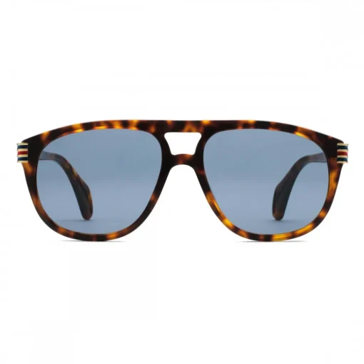 Gucci Eyewear Sunglasses & Eyewear-Gucci - Aviator Sunglassed with Web Enamel - Dark Turtle - - Avvenice