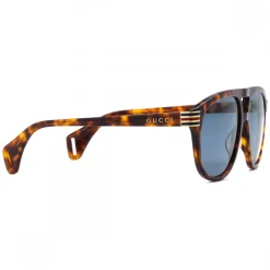 Gucci Eyewear Sunglasses & Eyewear-Gucci - Aviator Sunglassed with Web Enamel - Dark Turtle - - Avvenice