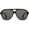 Gucci Eyewear Sunglasses & Eyewear-Gucci - Aviator Sunglasses with Ribbon Gucci - Polished Black Acetate - - Avvenice