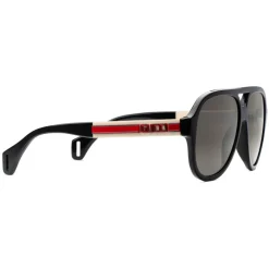 Gucci Eyewear Sunglasses & Eyewear-Gucci - Aviator Sunglasses with Ribbon Gucci - Polished Black Acetate - - Avvenice