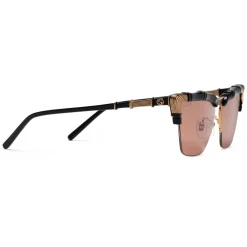Gucci Eyewear Sunglasses & Eyewear-Gucci - Bamboo Effect Cat-Eye Sunglasses - Black Brown - - Avvenice