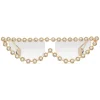 Gucci Eyewear Sunglasses & Eyewear-Gucci - Cat Eye Metal Sunglasses with Crystals - Gold Crystals - - Avvenice