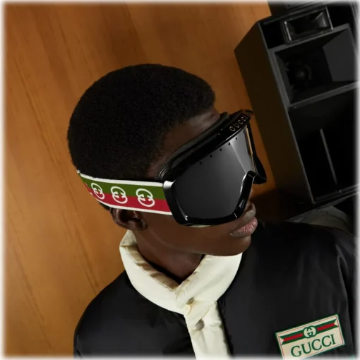 Gucci Eyewear Ski Googles-Gucci - GG Ski Mask - Black Green Red Grey - - Avvenice