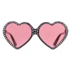 Gucci Eyewear Sunglasses & Eyewear-Gucci - Heart Acetate Sunglasses Elton John - Black Pink - - Avvenice