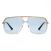 Gucci Eyewear Sunglasses & Eyewear-Gucci - Metal Rectangular Sunglasses - Pink Fluo - - Avvenice