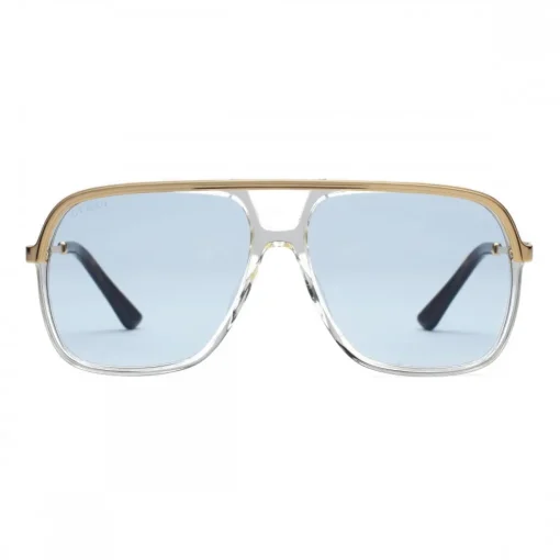 Gucci Eyewear Sunglasses & Eyewear-Gucci - Metal Rectangular Sunglasses - Pink Fluo - - Avvenice