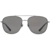 Gucci Eyewear Sunglasses & Eyewear-Gucci - Navigator Sunglasses in Metal - Glossy Ruthenium - - Avvenice