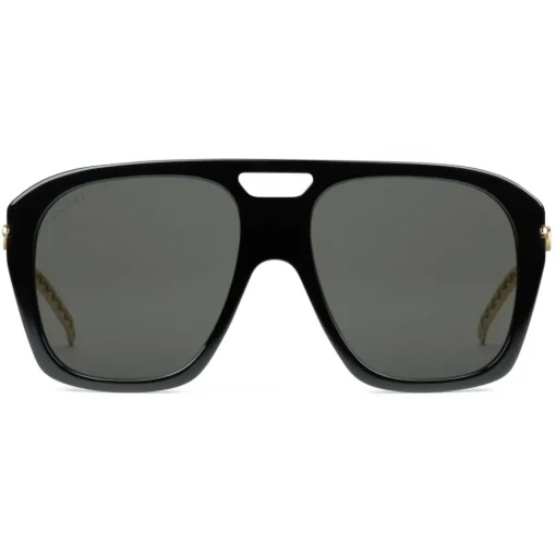 Gucci Eyewear Sunglasses & Eyewear-Gucci - Online Exclusive Square Sunglasses with Charms - Black - - Avvenice