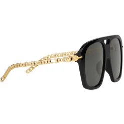 Gucci Eyewear Sunglasses & Eyewear-Gucci - Online Exclusive Square Sunglasses with Charms - Black - - Avvenice