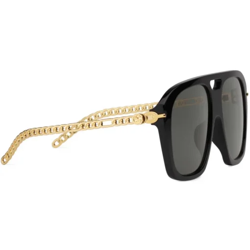 Gucci Eyewear Sunglasses & Eyewear-Gucci - Online Exclusive Square Sunglasses with Charms - Black - - Avvenice