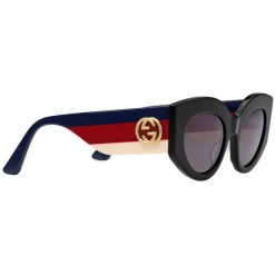 Gucci Eyewear Sunglasses & Eyewear-Gucci - Oversize Cat Eye Acetate Sunglasses - Black Acetate - - Avvenice