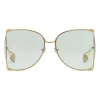 Gucci Eyewear Sunglasses & Eyewear-Gucci - Oversize Round Metal Sunglasses - Gold - - Avvenice