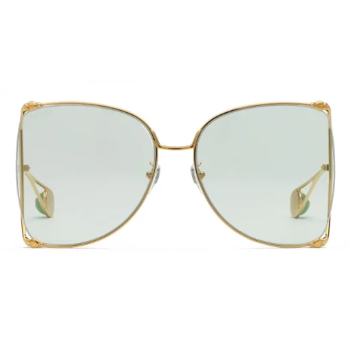 Gucci Eyewear Sunglasses & Eyewear-Gucci - Oversize Round Metal Sunglasses - Gold - - Avvenice
