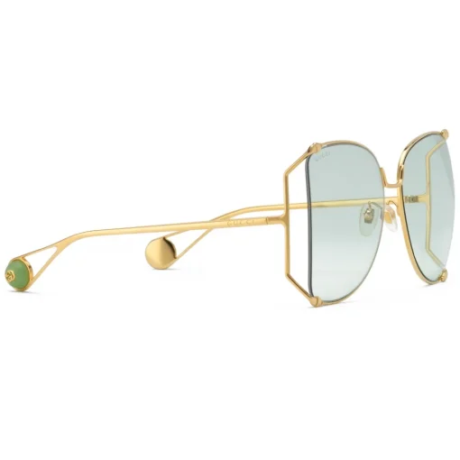 Gucci Eyewear Sunglasses & Eyewear-Gucci - Oversize Round Metal Sunglasses - Gold - - Avvenice