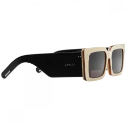 Gucci Eyewear Sunglasses & Eyewear-Gucci - Rectangular Acetate Sunglasses - White Horn Black - - Avvenice