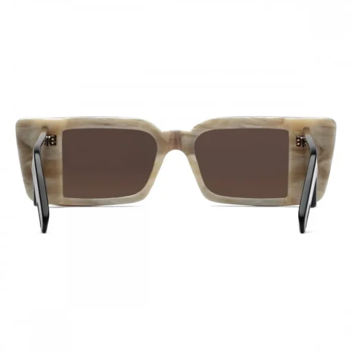 Gucci Eyewear Sunglasses & Eyewear-Gucci - Rectangular Acetate Sunglasses - White Horn Black - - Avvenice
