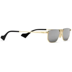Gucci Eyewear Sunglasses & Eyewear-Gucci - Rectangular Metal Sunglasses - Gold - - Avvenice