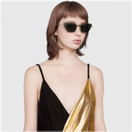 Gucci Eyewear Sunglasses & Eyewear-Gucci - Rectangular Sunglasses - Black Grey - - Avvenice